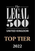 Legal 500 UK Top Tier Firm 2022
